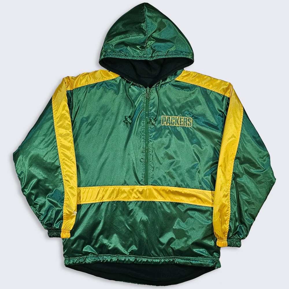 Green Bay Packers Vintage 90s Reebok Reversible Shiny Jacket